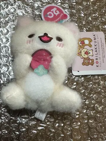 리락쿠마 코리락쿠마의 딸기 없는 하루 볼체인 달린 봉제 인형