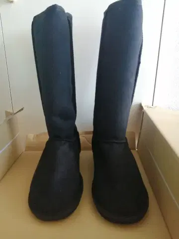 블랙 어그 부츠 롱 기장 보아 안감 미사용