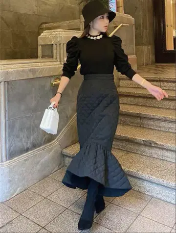 [ 새상품급 ] eimy istoire 퀼팅 머메이드 스커트 S 사이즈