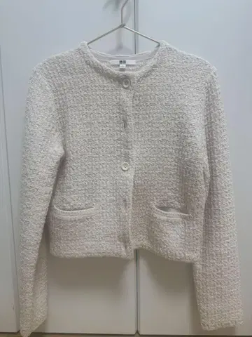 UNIQLO 노카라 자켓 크림색