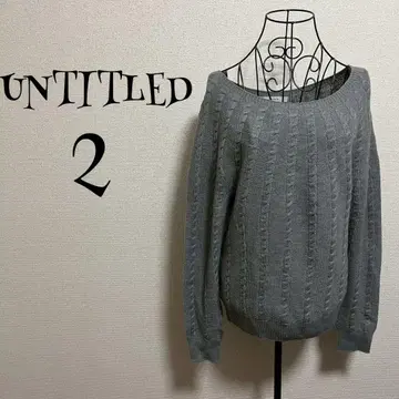 UNTITLED/2/그레이/울 스웨터/라운드 와이드/긴팔/