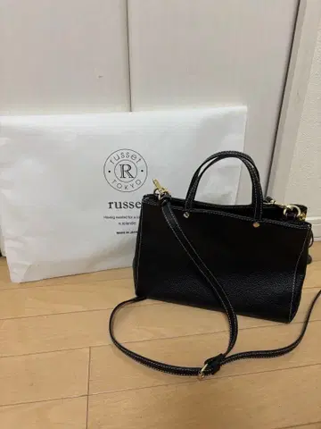 russet 블랙 숄더 토트백 2way