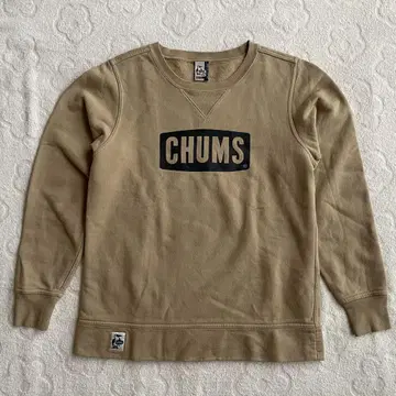 CHUMS 보트 로고 크루넥 트레이닝복 맨투맨 베이지 L