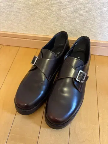 [HARUTA] 브라운 가죽 로퍼 버클 포함