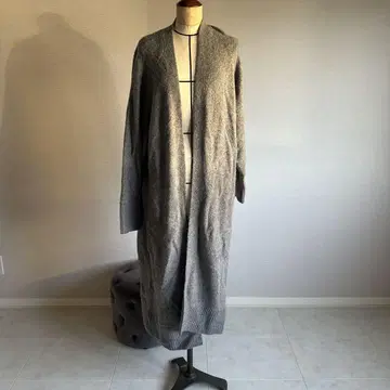 그레이 니트 롱 가디건 긴팔 ZARA