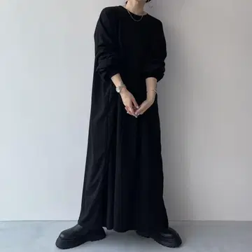 wee9s 슈퍼 루즈 라이트 스웨티 원피스 L 위크스