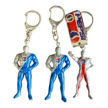 펩시맨 피규어형 키링 3개 세트