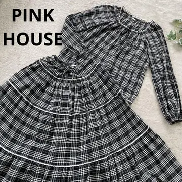 [ PINKHOUSE ] 핑크하우스 체크 무늬 코튼 셋업