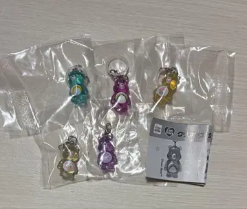 케어베어 클리어 마스코트 참 메지루시 액세서리 전 5종 컴플리트 세트