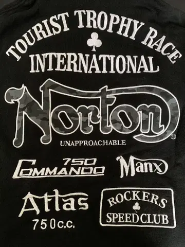 Norton 지퍼 후드티 자수