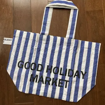 미사용 새상품 GOOD HOLIDAY MARKET 토트백 스트라이프