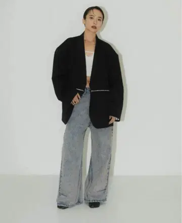 2way dad jacket(unisex)/black