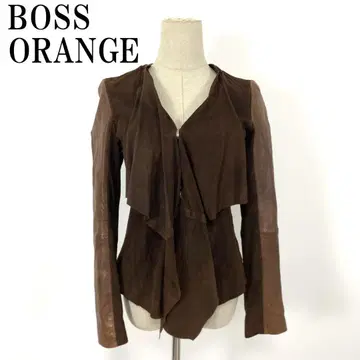 LA8227 BOSS ORANGE 가죽 자켓 브라운 염소가죽 양가죽 0