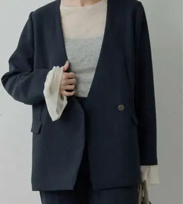 GALLARDAGALANTE 큐프라 노카라 자켓 블랙 프리 사이즈