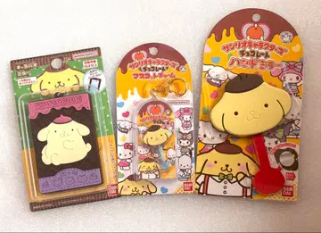 폼폼푸딩 핸드 거울 & 캐릭터 파키 거울 & 마스코트 참 3종 세트