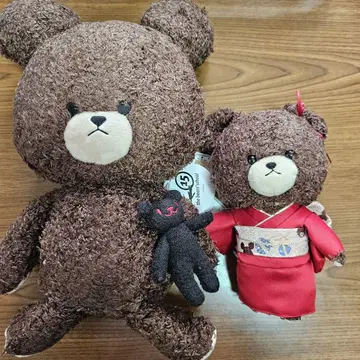 곰돌이 학교 봉제 인형 한정판 오사카 우메다 기모노 재키 니시진 비단