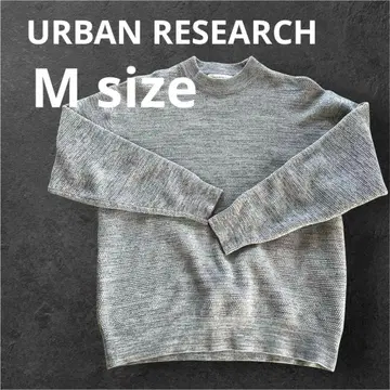 URBAN RESEARCH 그레이 크루넥 니트 남성용