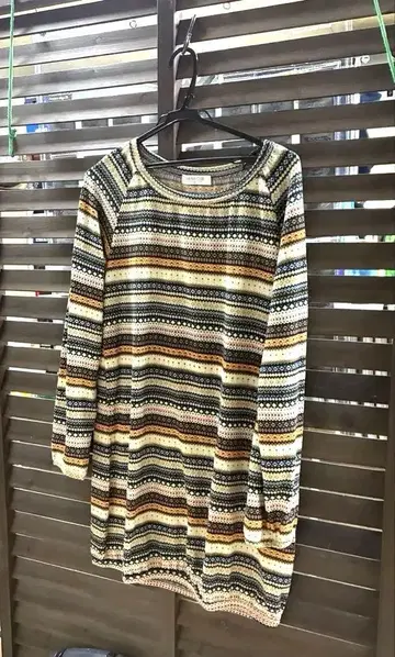 헤이세이 레트로 에스닉풍 니트 원피스 페어리 그런지 모리걸 y2k