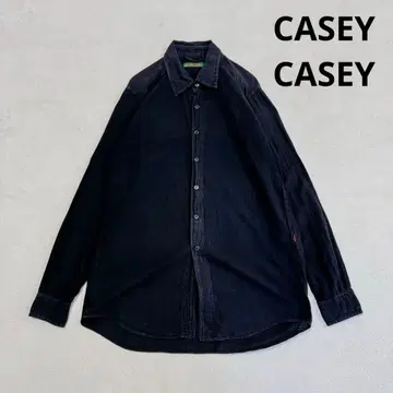 새상품급 케이시케이시 가먼트 다이 코튼 셔츠 블랙 XS