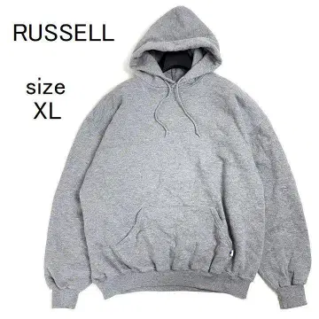러셀 무지 맨투맨 후드티 그레이 XL