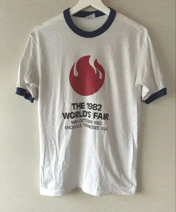 Vintage Tee Hanes WORLD'S FAIR 링거 티셔츠