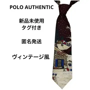 POLO AUTHENTIC 크리스마스 넥타이 미사용 새상품 익명 배송