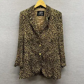 이타리야 이탈리아 자켓 레오파드 무늬 지퍼 디자인