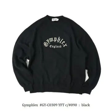 Gymphlex 짐플렉스 자수 맨투맨 블랙