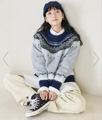 샤기 노르딕 니트