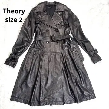 [새상품급] Theory 띠어리 트렌치코트 램 가죽 벨트 천연 가죽