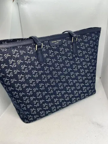새상품급 사만다 타바사 Denim ST Jacquard 토트백