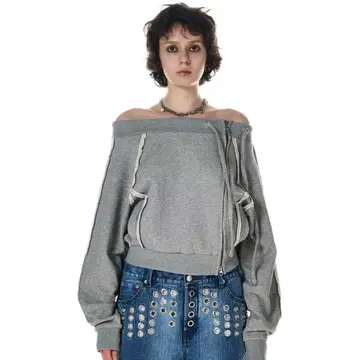BEEDEN OFF SHOULDER SIDE ZIP TOPS