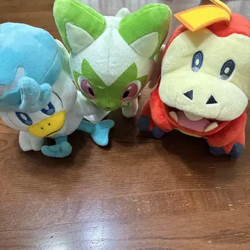 포켓몬 봉제 인형 세트 꾸왁스 냐오하 뜨아거