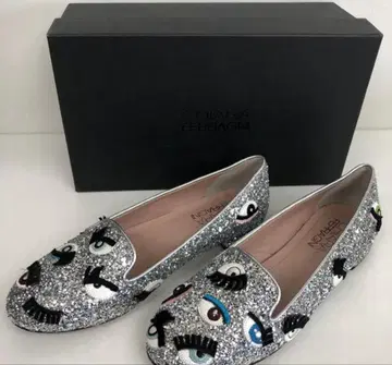 키아라 페라니 글리터 슬립온 실버