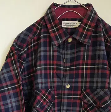 THE NORTH FACE 체크 무늬 플란넬 셔츠 빈티지