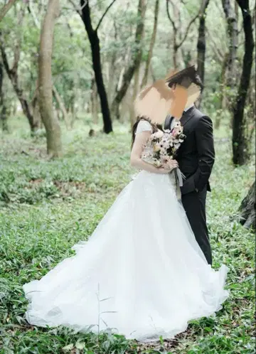 화이트 웨딩 드레스 촬영용