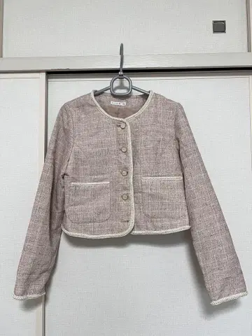 WILLSELECTION 블레이드 디자인 트위드 자켓 핑크