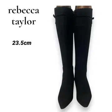 레베카 테일러 니하이 부츠 스웨이드 블랙 23.5cm