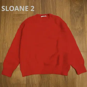 새상품급! SLOANE 슬로우 5G 지롱 라무 캐시미어 크루넥 레드 2