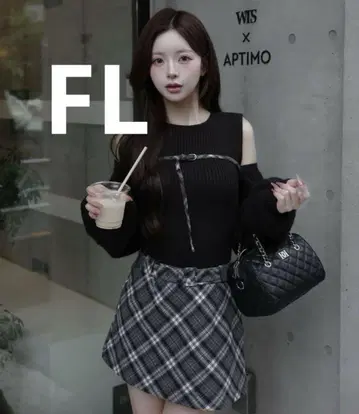 Darich 도킹 미들 허리 니트 미니 원피스 BLACK FL