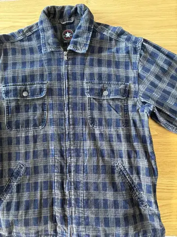 [ 세일 가격 ] converse 네이비 그레이 체크 무늬 자켓