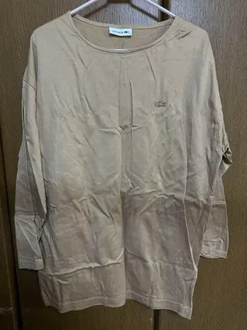 LACOSTE 베이지 롱 슬리브 T셔츠 라코스테 베이지 브라운