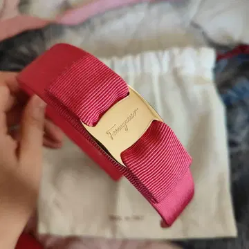 Salvatore Ferragamo 핑크 헤어밴드