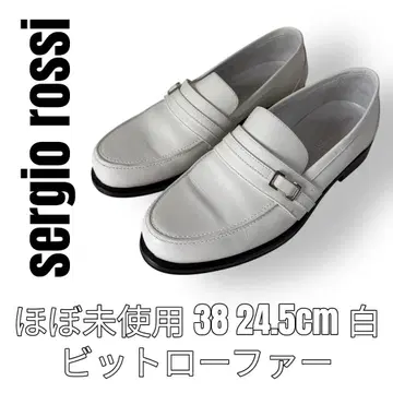 세르지오로시 sergio rossi 38 24.5cm 화이트 로퍼