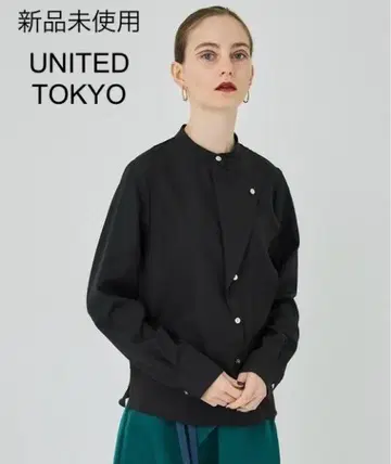 미사용 UNITED TOKYO 커버 프론트 블라우스