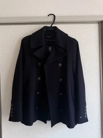 TOMMY HILFIGER 네이비 피 코트