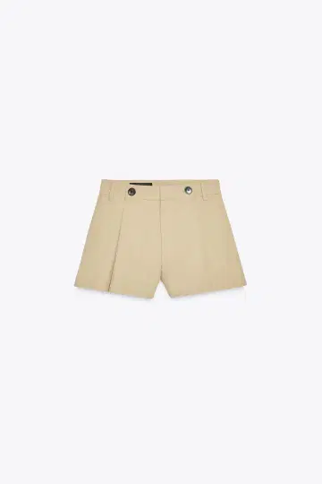 ZARA 버튼 플리츠 숏팬츠 XS