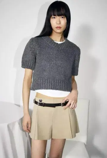 ZARA 버튼 플리츠 숏팬츠 XS