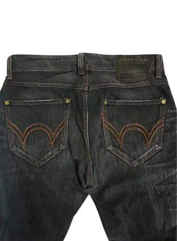 레어 일본제 EDWIN 에드윈 블랙 데님 청바지 BTW503 XL