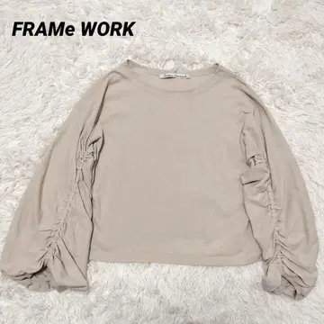 프레임워크 블라우스 개더 볼륨 슬리브 베이지 F